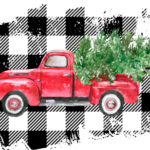 sublimation winter truck with tree