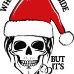 sublimation transfer skeleton dead inside christmas